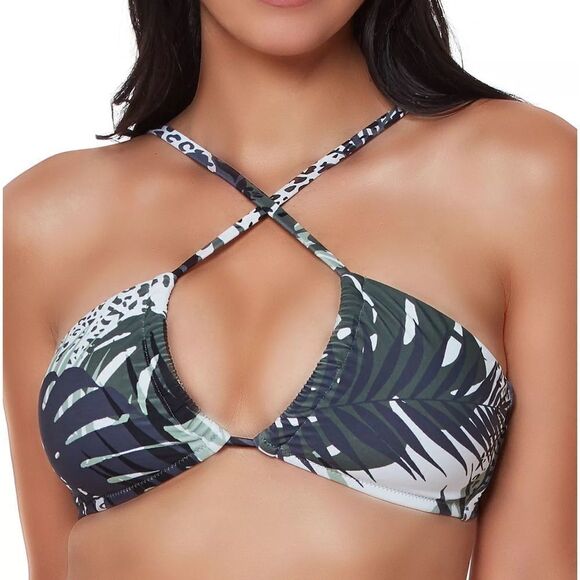 NWT Bar III Moody Tropics Convertible Bikini Top - Picture 1 of 11